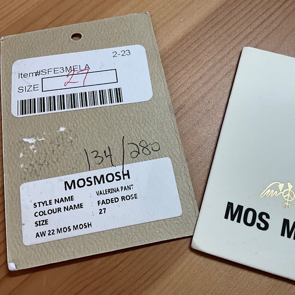 MOS MOSH Cotton Spandex Valerian Skinny Pant in Faded Rose Multi Pocket Sz 27 - Picture 10 of 11